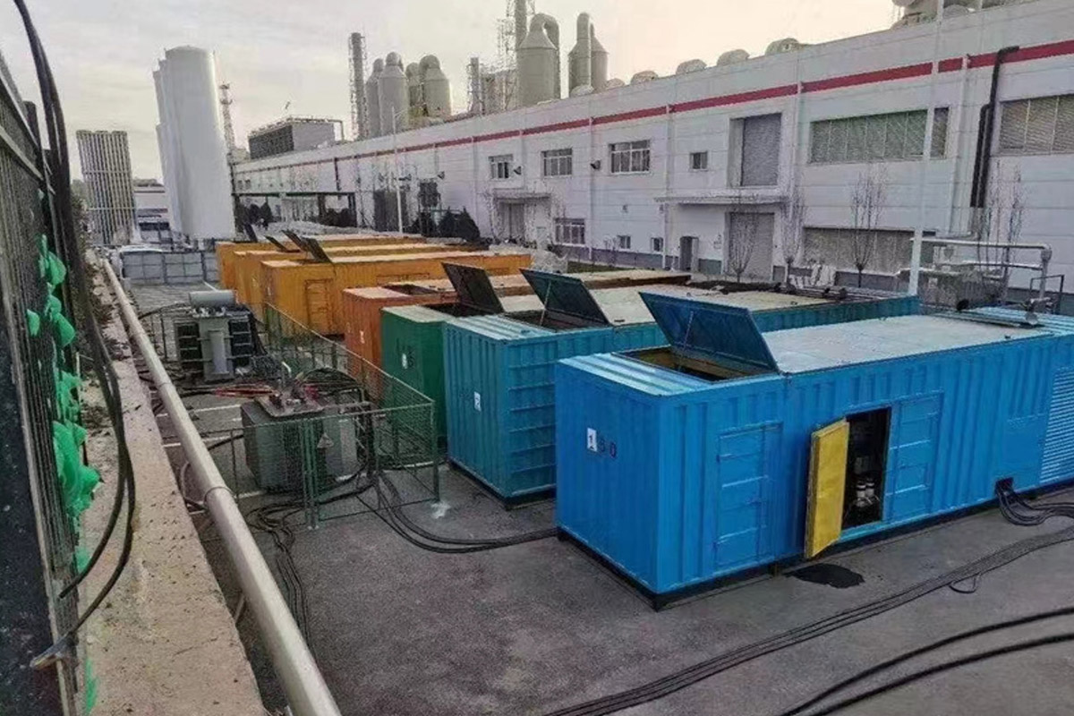 龙马潭发电机租赁施工现场