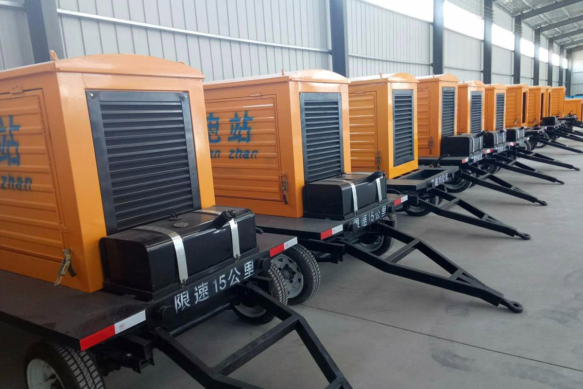 龙马潭发电机租赁施工现场